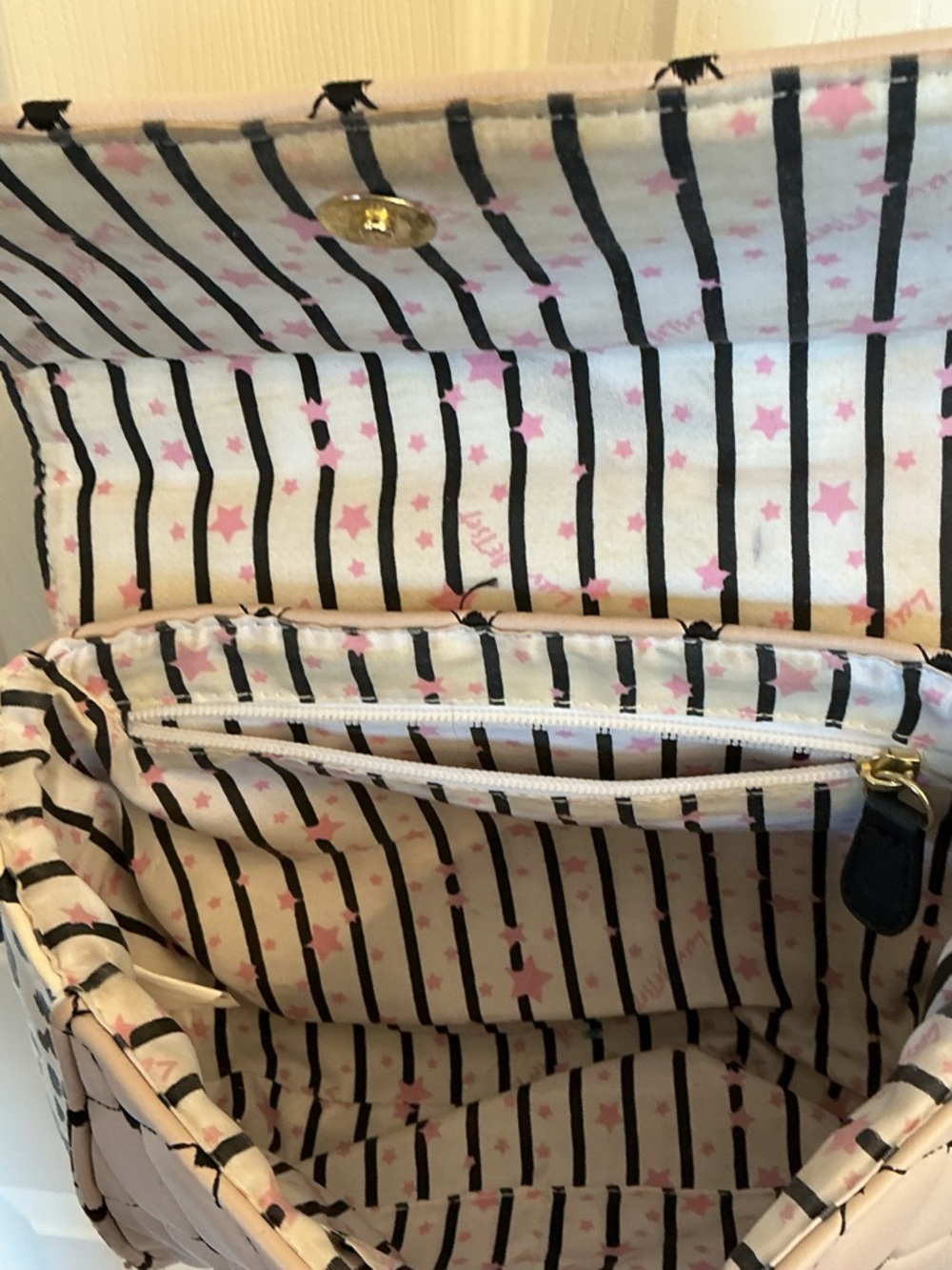 Luv Betsey by Betsey Johnson Pink Quilted Crossbody Bag Animal Print Side Hearts - Picture 7 of 16